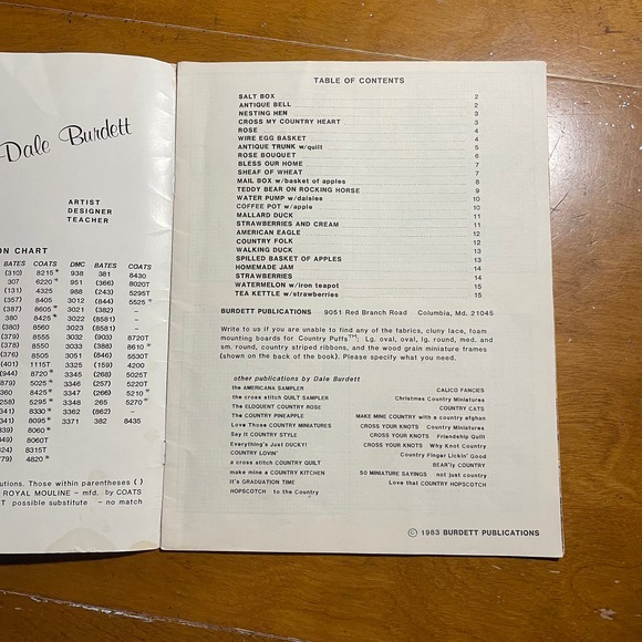 Country Miniatures: Cross Stitch & Embroidery Patterns by Dale Burdett - Picture 4 of 12